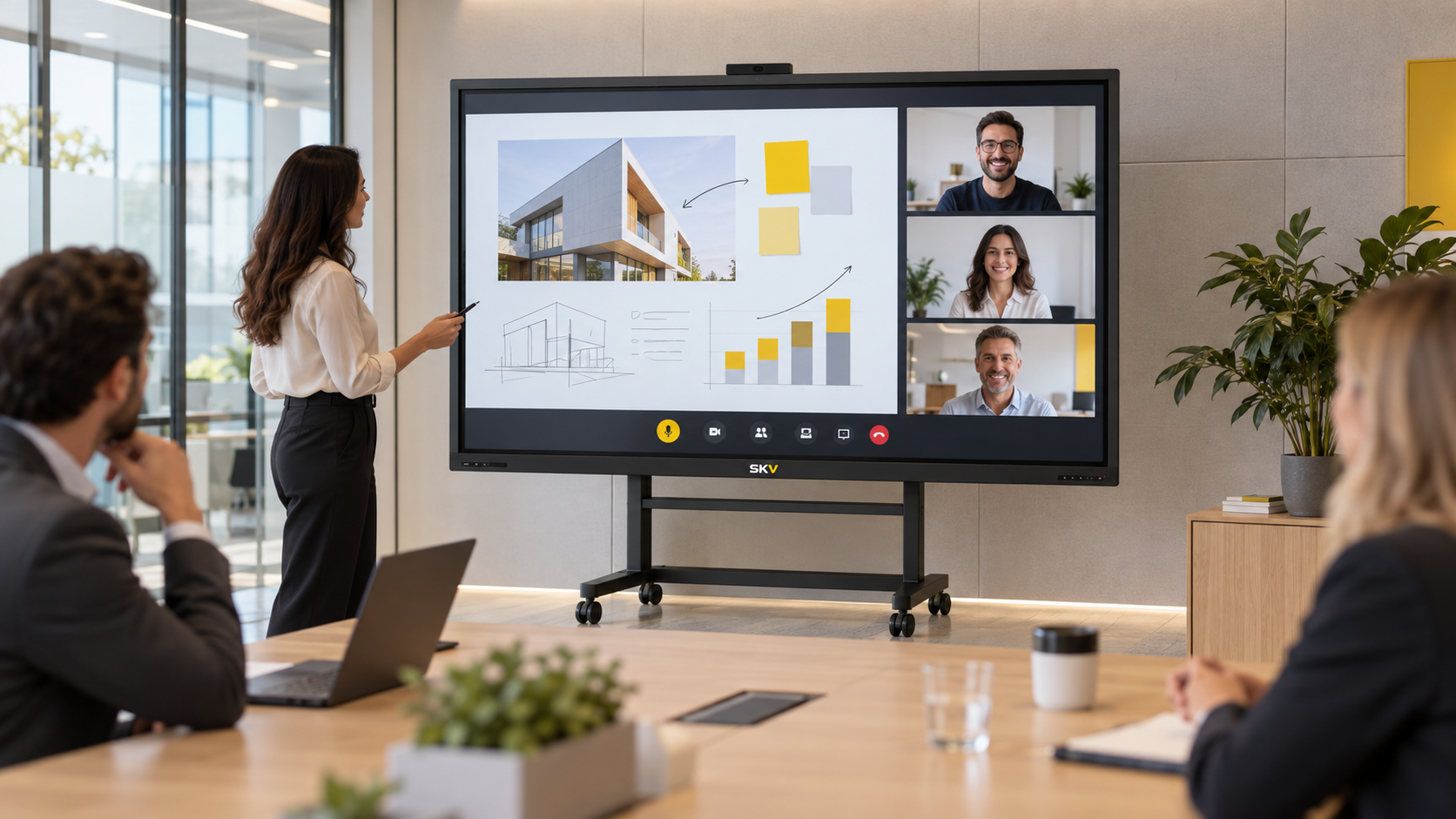 Commercial display used in a modern office