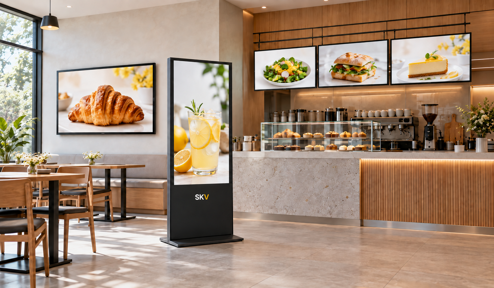 Examples of commercial displays used for digital content